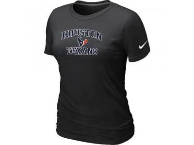 Women Houston Texans Heart & Soul Black T-Shirt