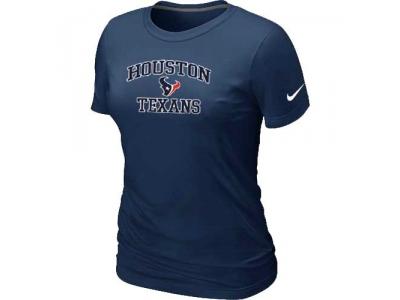 Women Houston Texans Heart & Soul D.Blue T-Shirt