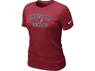 Women Houston Texans Heart & Soul Red T-Shirt