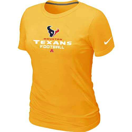 Women Houston Texans Yellow T-Shirt