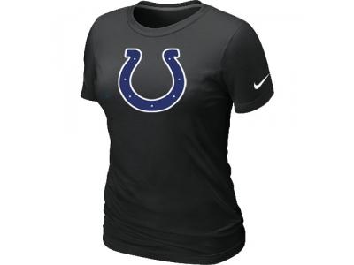 Women Indianapolis Colts Black Logo T-Shirt