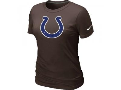 Women Indianapolis Colts Brown Logo T-Shirt