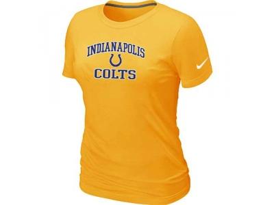 Women Indianapolis Colts Heart & Soul Yellow T-Shirt