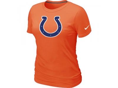 Women Indianapolis Colts Orange Logo T-Shirt
