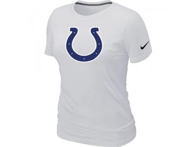 Women Indianapolis Colts White Logo T-Shirt