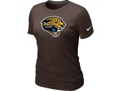 Women Jacksonville Jaguars Brown Logo T-Shirt