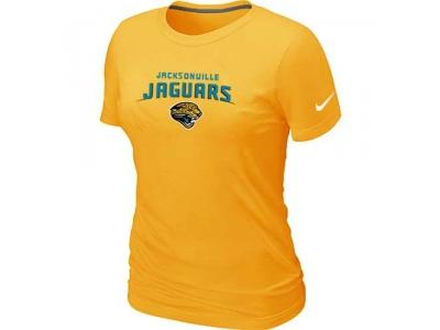 Women Jacksonville Jaguars Heart & Soul Yellow T-Shirt
