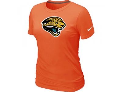 Women Jacksonville Jaguars Orange Logo T-Shirt