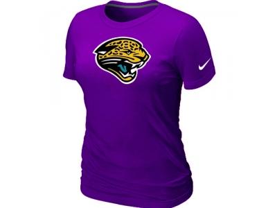 Women Jacksonville Jaguars Purple Logo T-Shirt