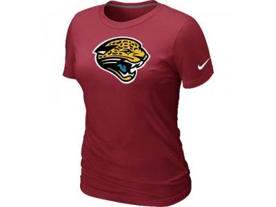 Women Jacksonville Jaguars Red Logo T-Shirt