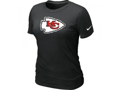 Women Kansas City Chiefs Black Logo T-Shirt