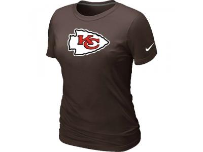 Women Kansas City Chiefs Brown Logo T-Shirt