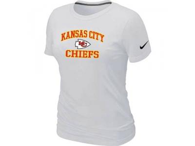 Women Kansas City Chiefs Heart & Soul White T-Shirt