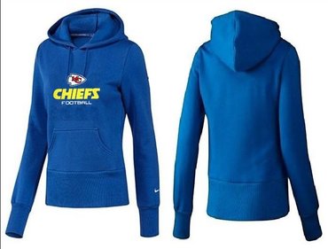 Women Kansas City Chiefs Logo Pullover Hoodie-- (12)