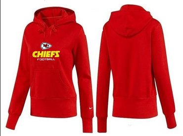 Women Kansas City Chiefs Logo Pullover Hoodie-- (16)