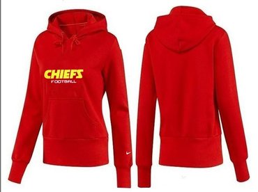 Women Kansas City Chiefs Logo Pullover Hoodie-- (32)