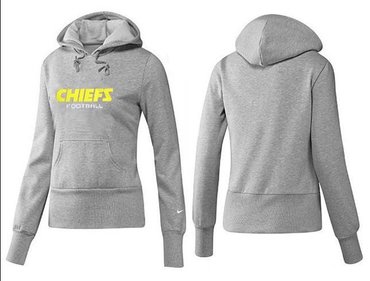 Women Kansas City Chiefs Logo Pullover Hoodie-- (35)
