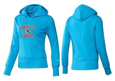 Women Kansas City Chiefs Logo Pullover Hoodie-- (4)