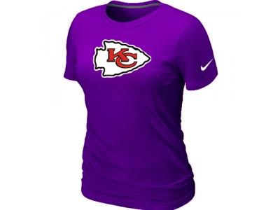 Women Kansas City Chiefs Purple Logo T-Shirt