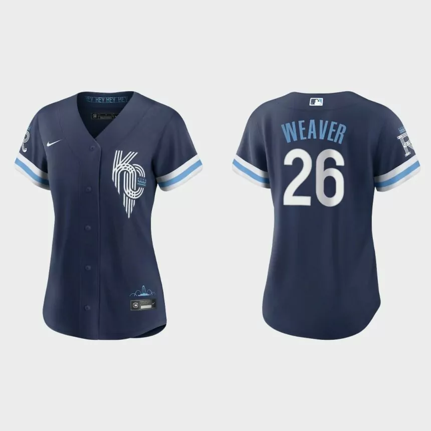 Women Kansas City Royals Luke Weaver Navy 2022 City Connect Replica Jersey