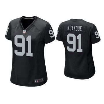 Women Las Vegas Raiders #91 Yannick Ngakoue Black Jersey