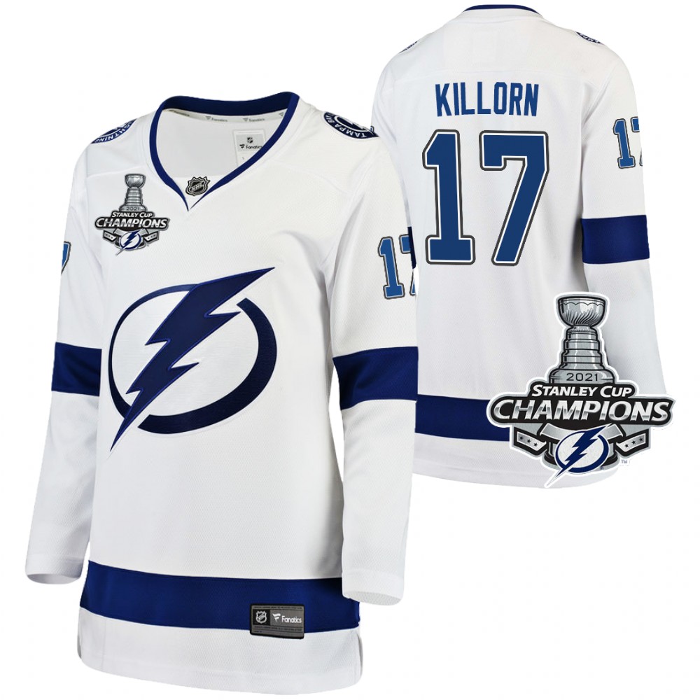Women Lightning 2021 Stanley Cup Champions Alex Killorn White Jersey