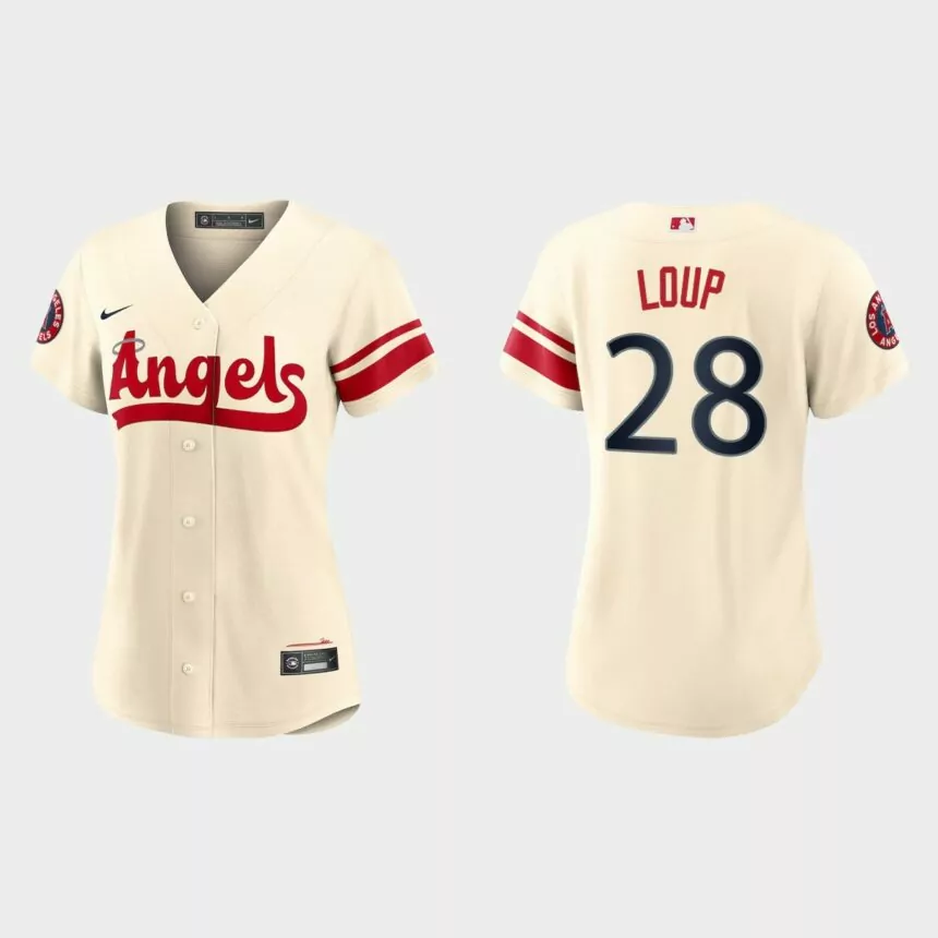 Women Los Angeles Angels Aaron Loup Cream 2022 City Connect Replica Jersey