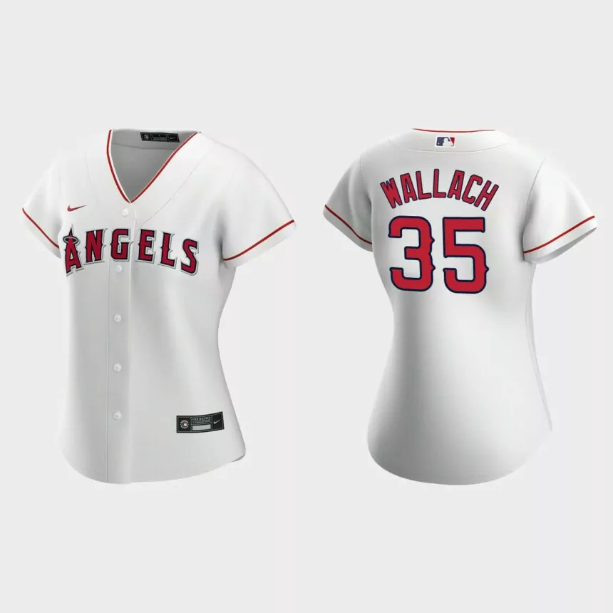 Women Los Angeles Angels Chad Wallach White Replica Jersey