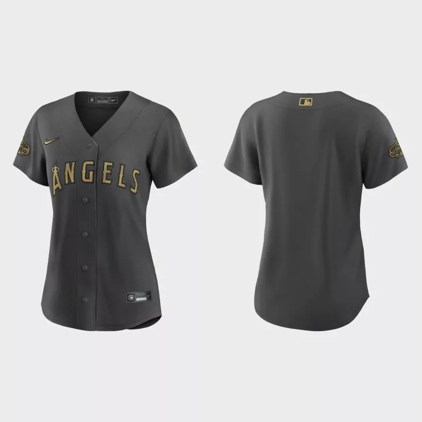 Women Los Angeles Angels Charcoal 2022 MLB All-Star Game Replica Jersey