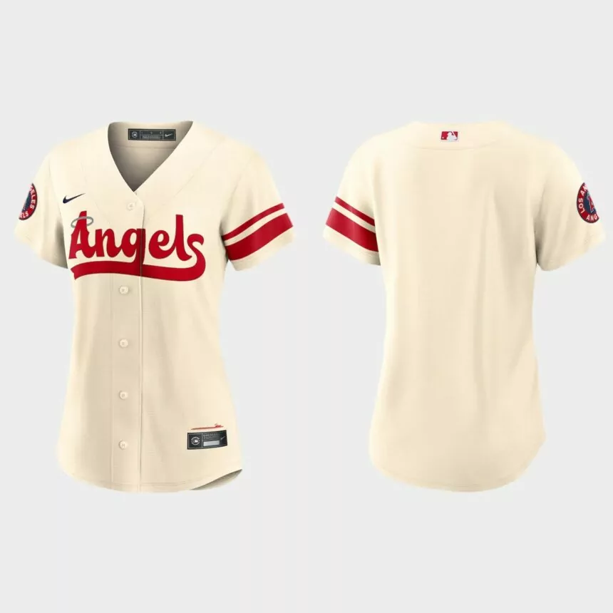 Women Los Angeles Angels Cream 2022 City Connect Replica Team Jersey