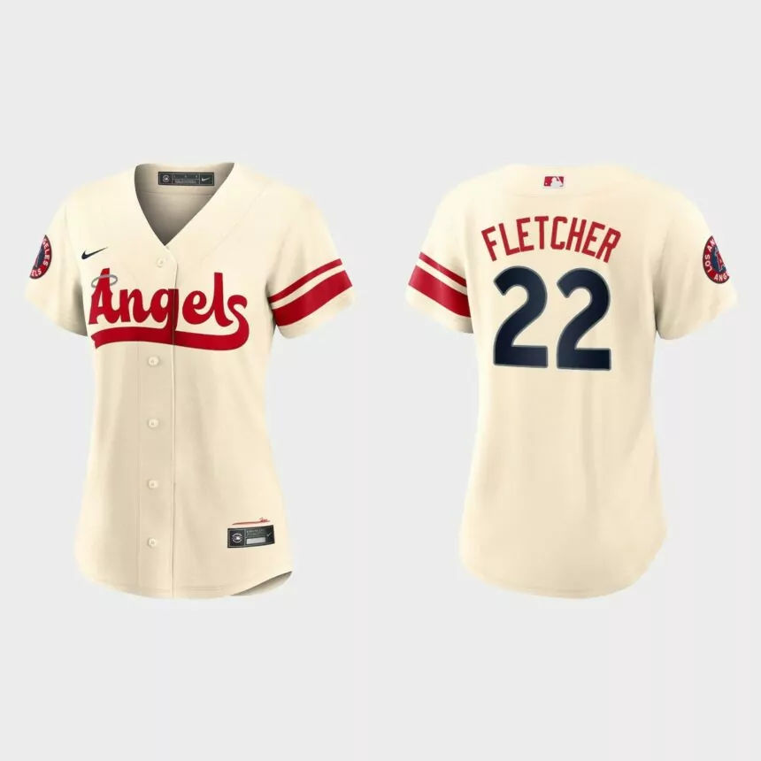 Women Los Angeles Angels David Fletcher Cream 2022 City Connect Replica Jersey