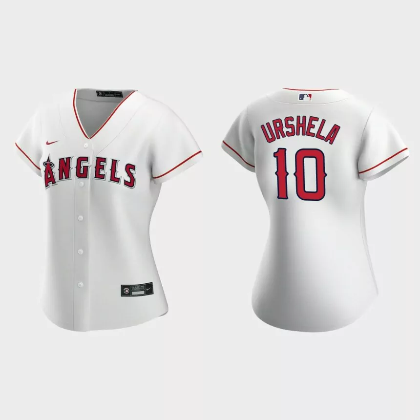 Women Los Angeles Angels Gio Urshela White Replica Jersey