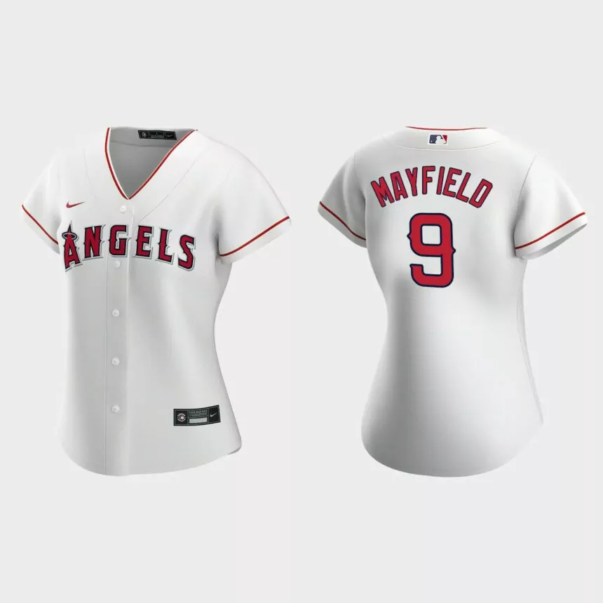 Women Los Angeles Angels Jack Mayfield White Replica Home Jersey