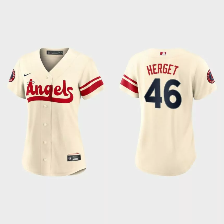 Women Los Angeles Angels Jimmy Herget Cream 2022 City Connect Replica Jersey