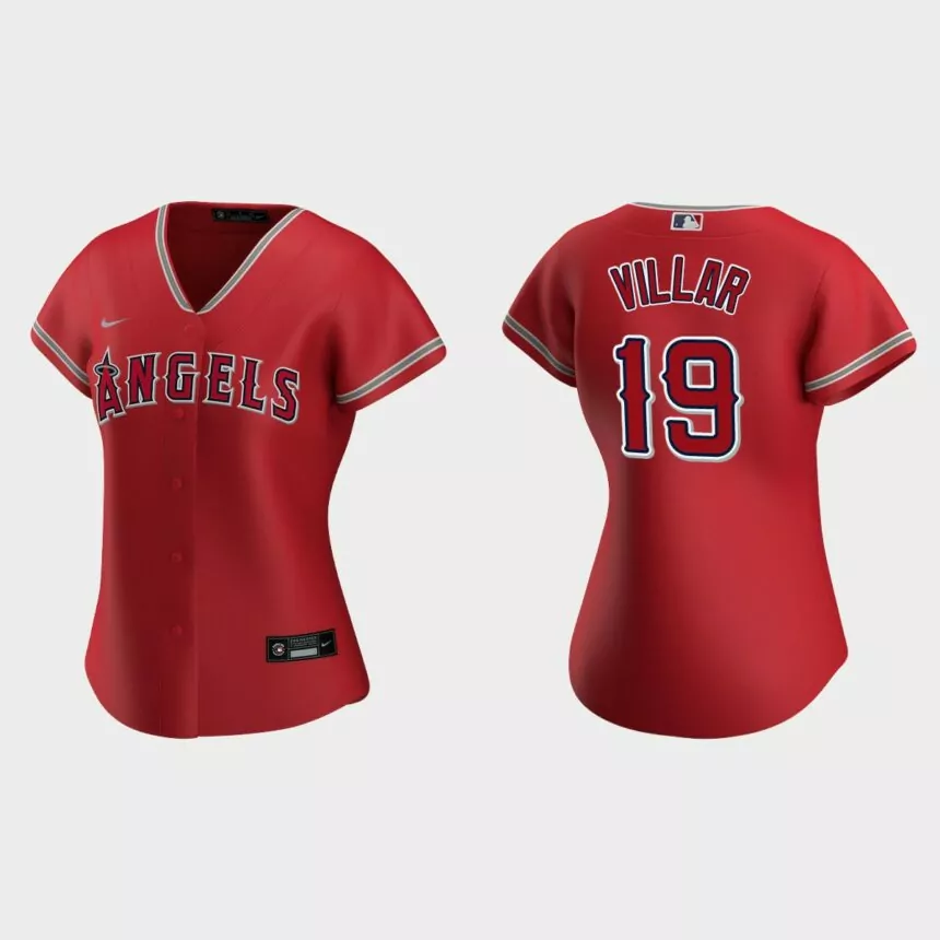 Women Los Angeles Angels Jonathan Villar Red Replica Jersey