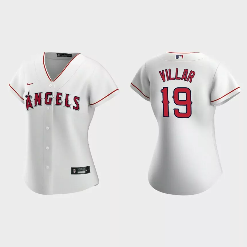 Women Los Angeles Angels Jonathan Villar White Replica Jersey