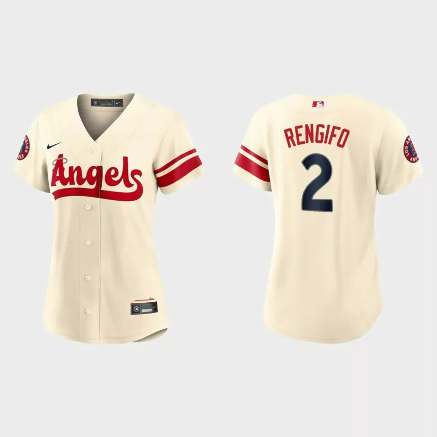 Women Los Angeles Angels Luis Rengifo Cream 2022 City Connect Replica Jersey