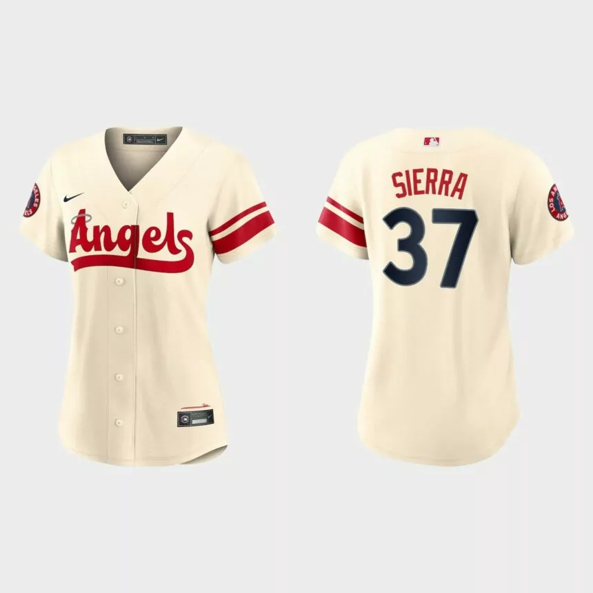 Women Los Angeles Angels Magneuris Sierra Cream 2022 City Connect Replica Jersey