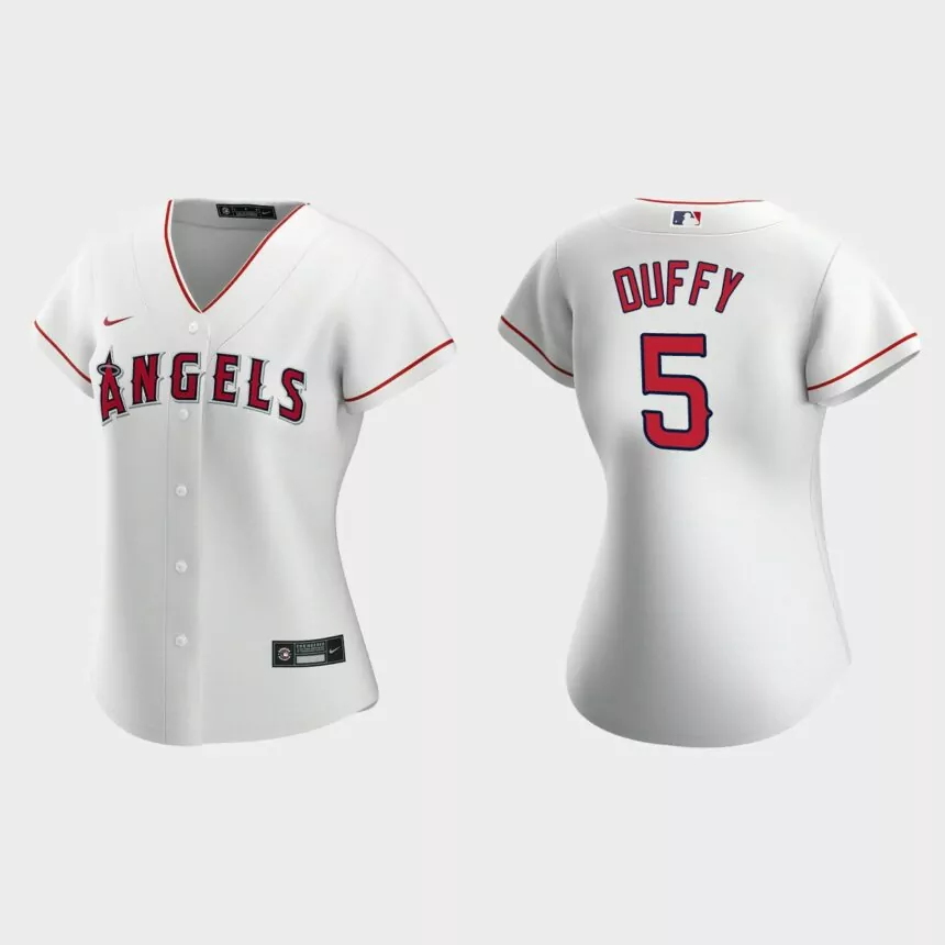 Women Los Angeles Angels Matt Duffy White Replica Jersey