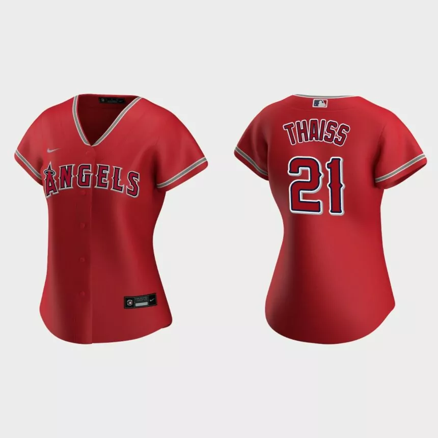 Women Los Angeles Angels Matt Thaiss Red Replica Jersey