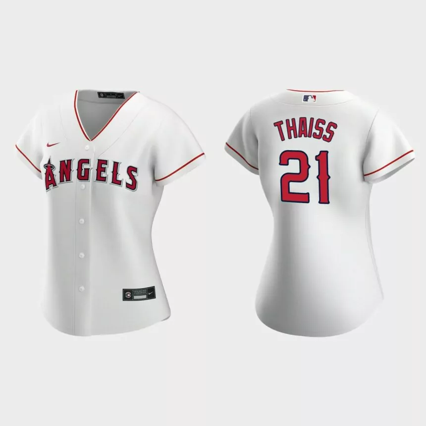 Women Los Angeles Angels Matt Thaiss White Replica Jersey