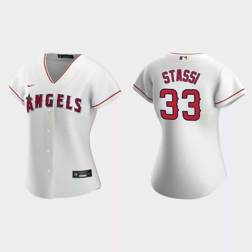 Women Los Angeles Angels Max Stassi White Replica Jersey