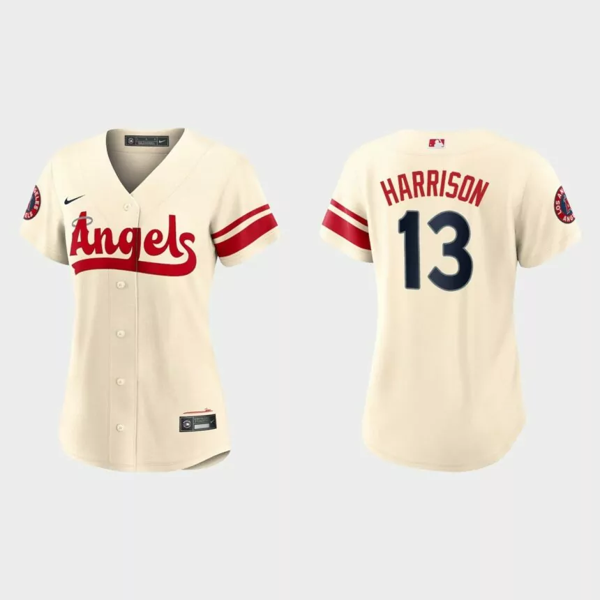 Women Los Angeles Angels Monte Harrison Cream 2022 City Connect Replica Jersey