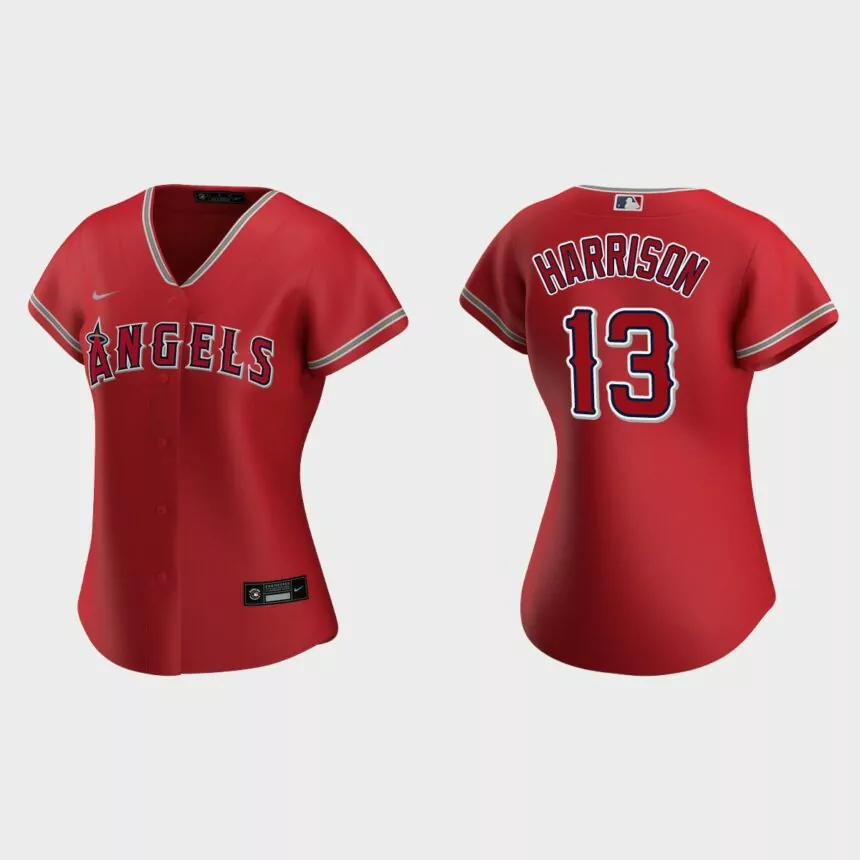Women Los Angeles Angels Monte Harrison Red Replica Jersey