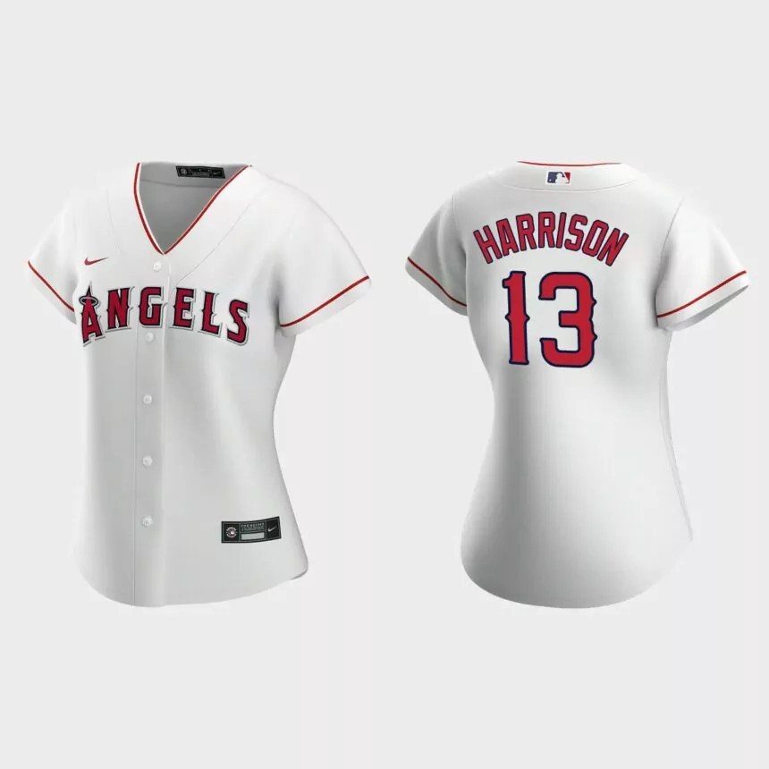 Women Los Angeles Angels Monte Harrison White Replica Jersey
