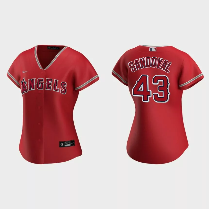 Women Los Angeles Angels Patrick Sandoval Red Replica Jersey