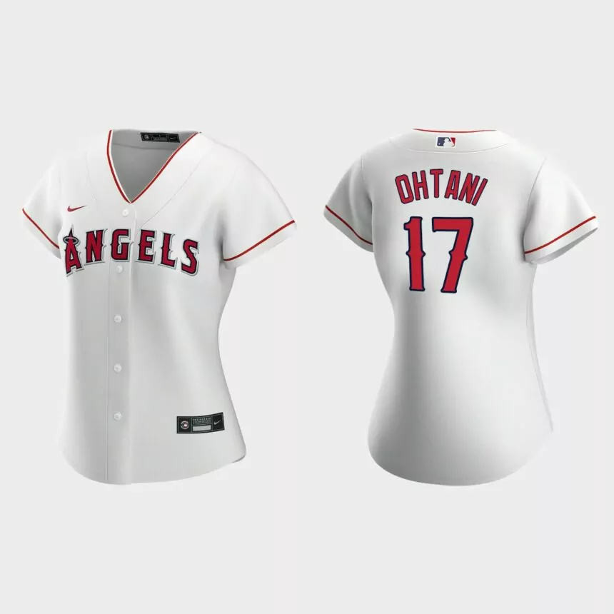 Women Los Angeles Angels Shohei Ohtani White Replica Home Jersey