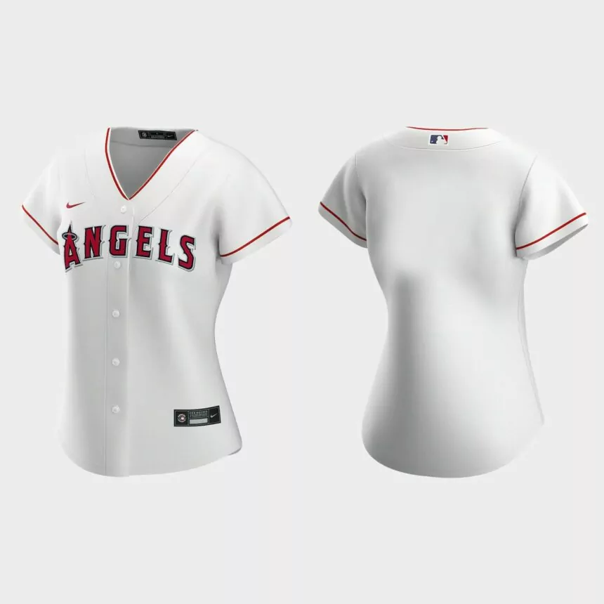 Women Los Angeles Angels White Replica Jersey