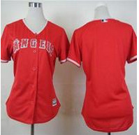 Women Los Angeles Angels of Anaheim Blank RED Fashion Stitched Baseball Jersey