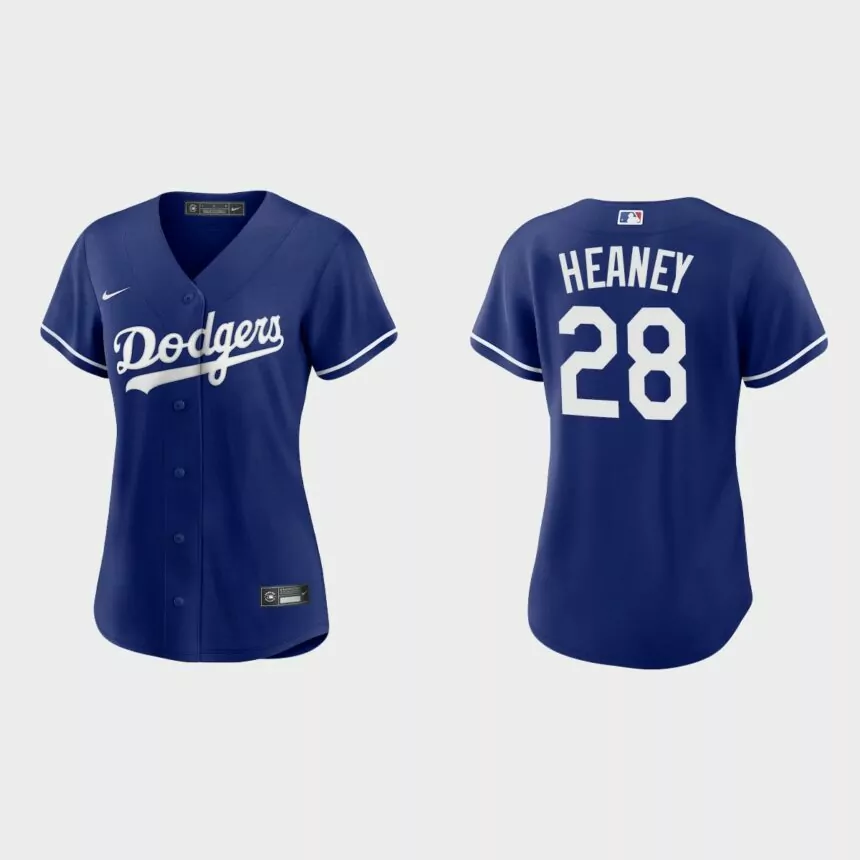 Women Los Angeles Dodgers Andrew Heaney Royal Replica Alternate Jersey